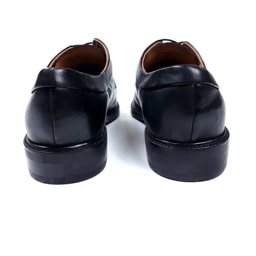 NEW Cole Haan Warren Classy Black Calfskin Leather Cap Toe Oxford Dress Shoes